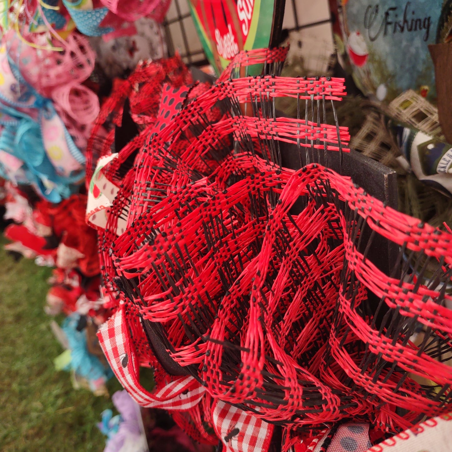 Deco Mesh Wreath Rail, Ant Wreath Rail, Watermelon Wreath Rail, Summer Wreath Rail, Red and Black Wreath Rail