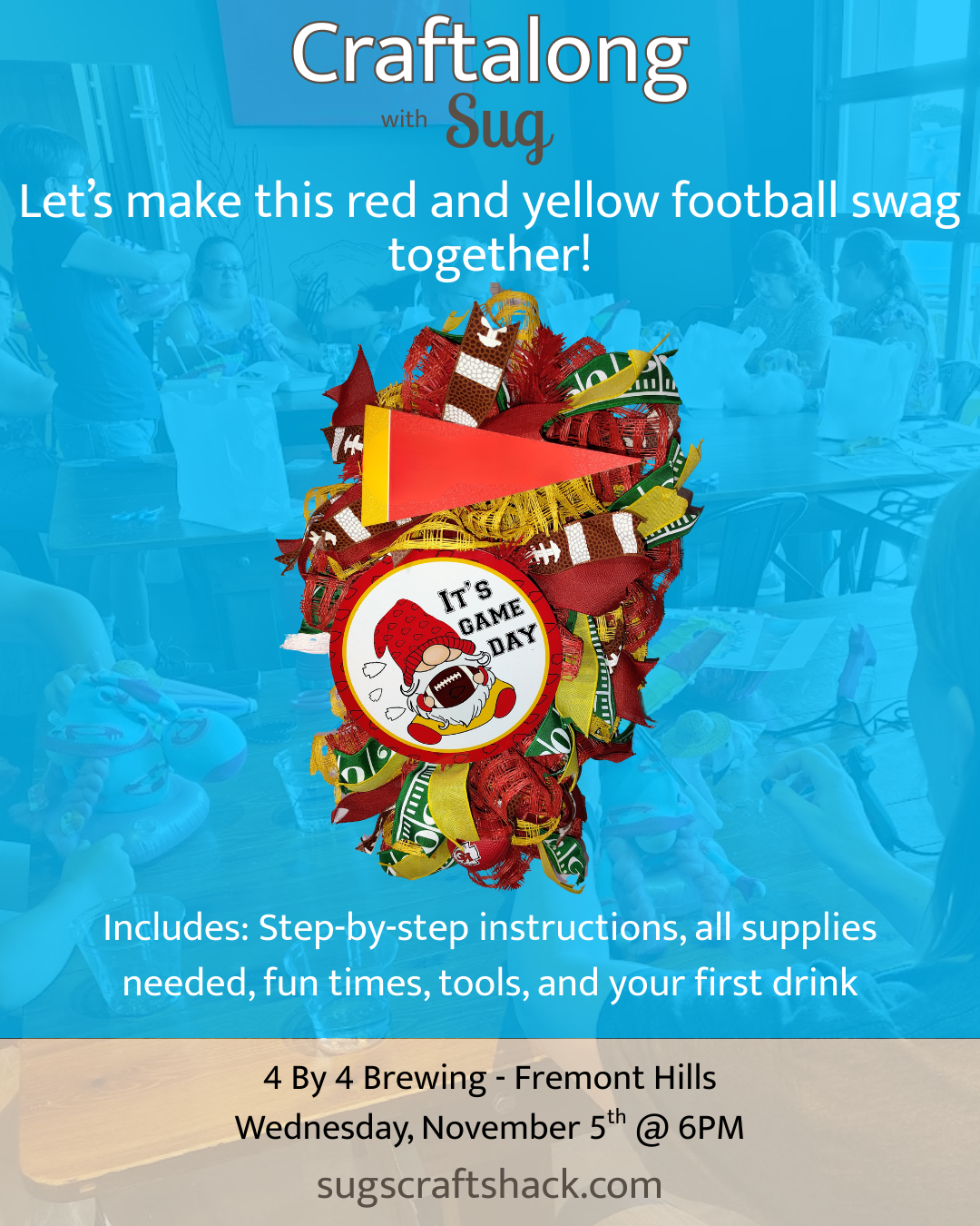 Red and Yellow Football Swag Craftalong