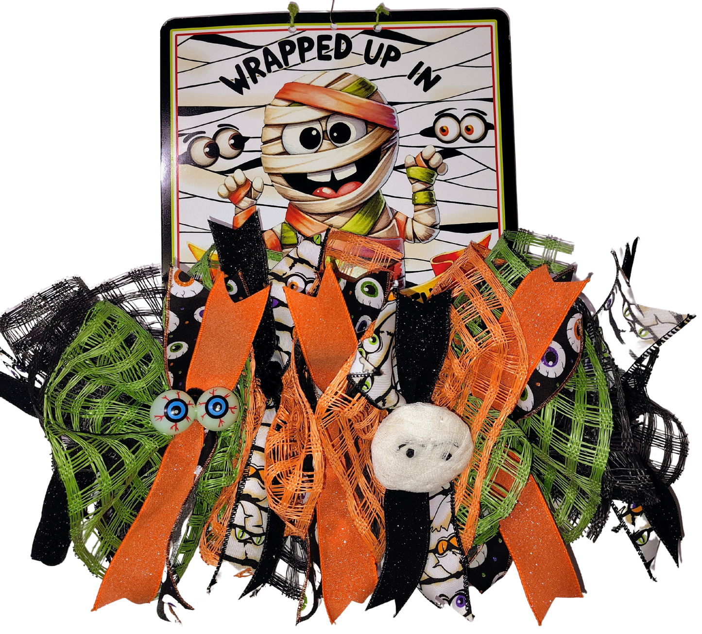 Mummy Halloween Wreath Rail Craftalong