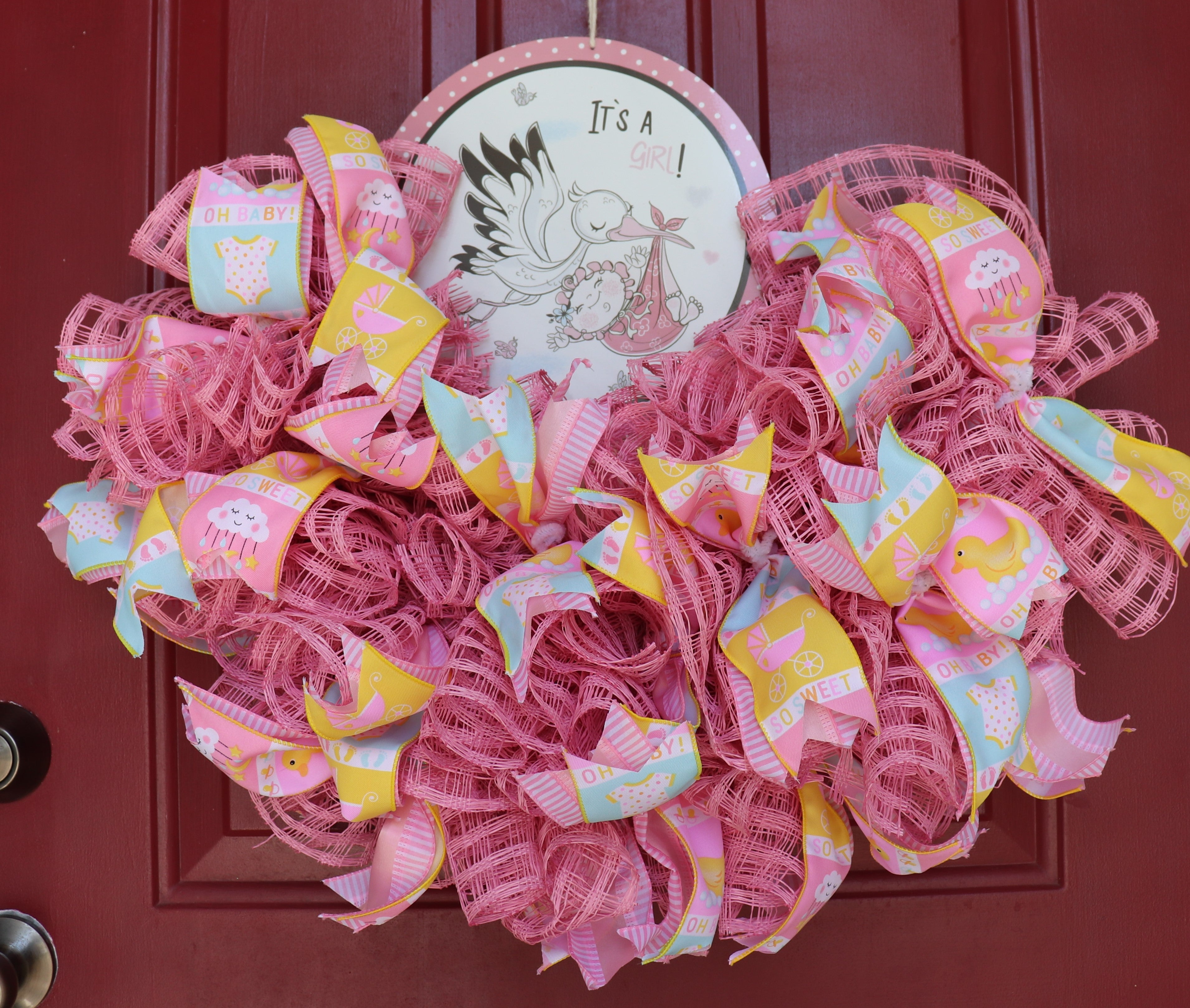 It's buy a Girl! Pink Wreath - FREE SHIPPING!!!