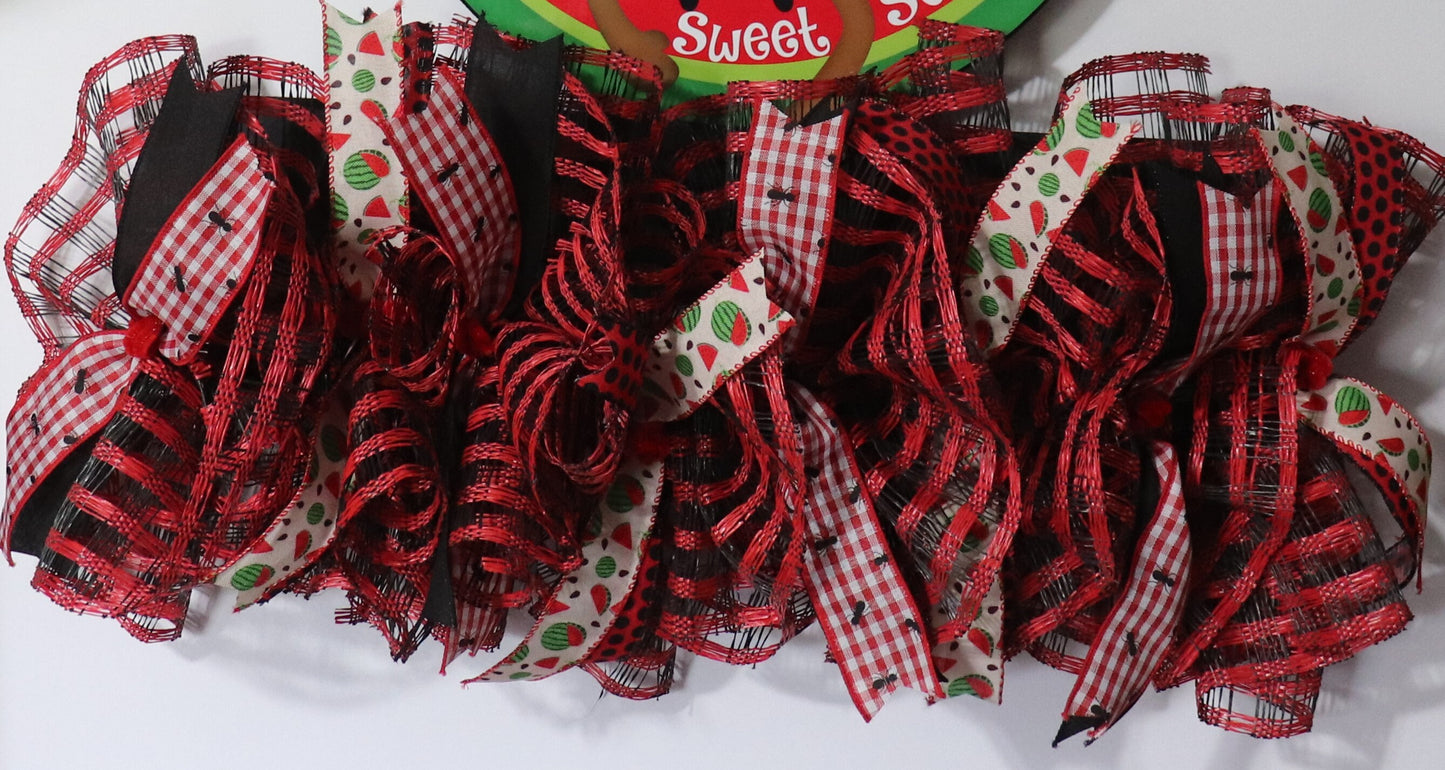 Deco Mesh Wreath Rail, Ant Wreath Rail, Watermelon Wreath Rail, Summer Wreath Rail, Red and Black Wreath Rail
