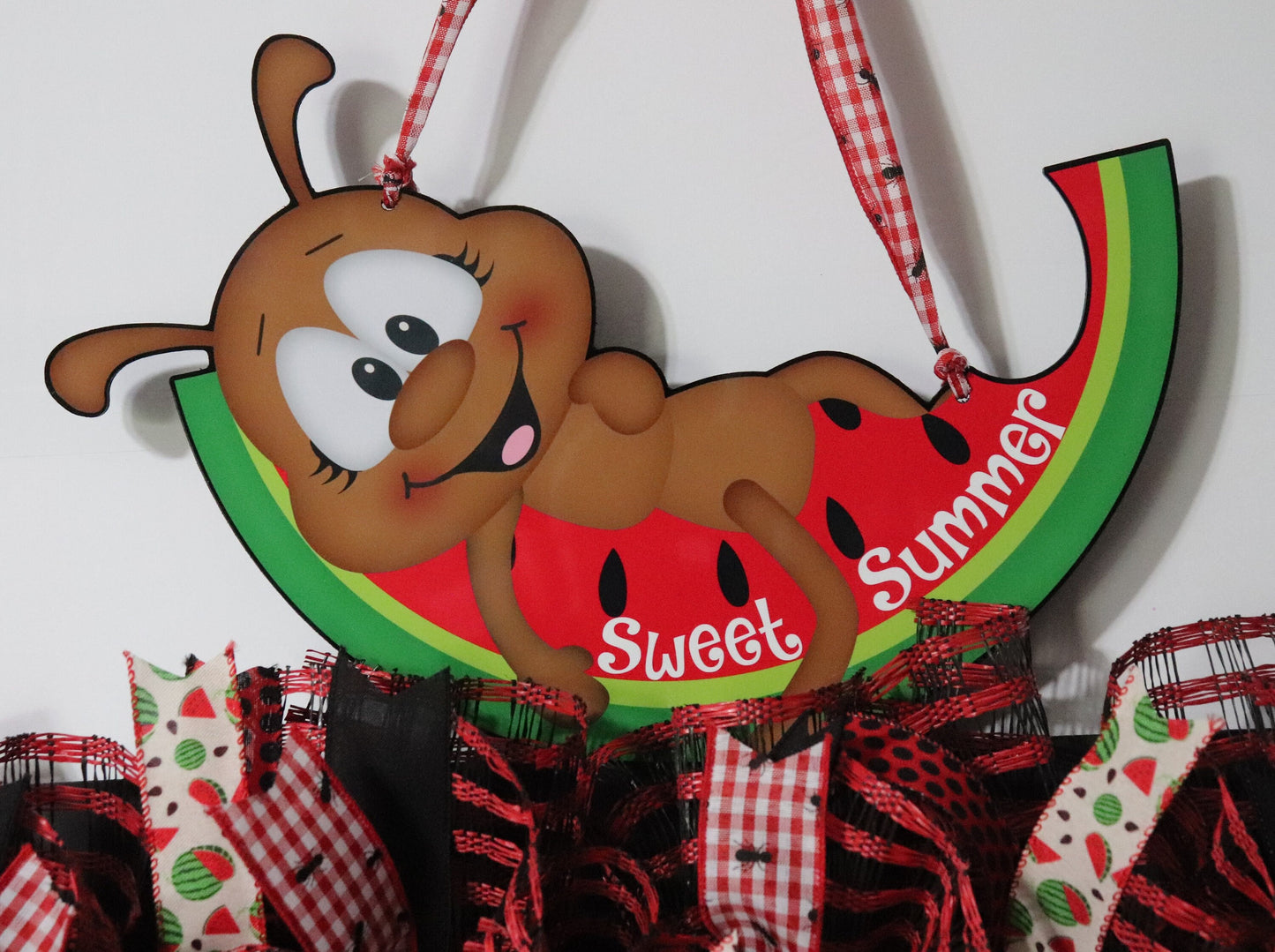 Deco Mesh Wreath Rail, Ant Wreath Rail, Watermelon Wreath Rail, Summer Wreath Rail, Red and Black Wreath Rail