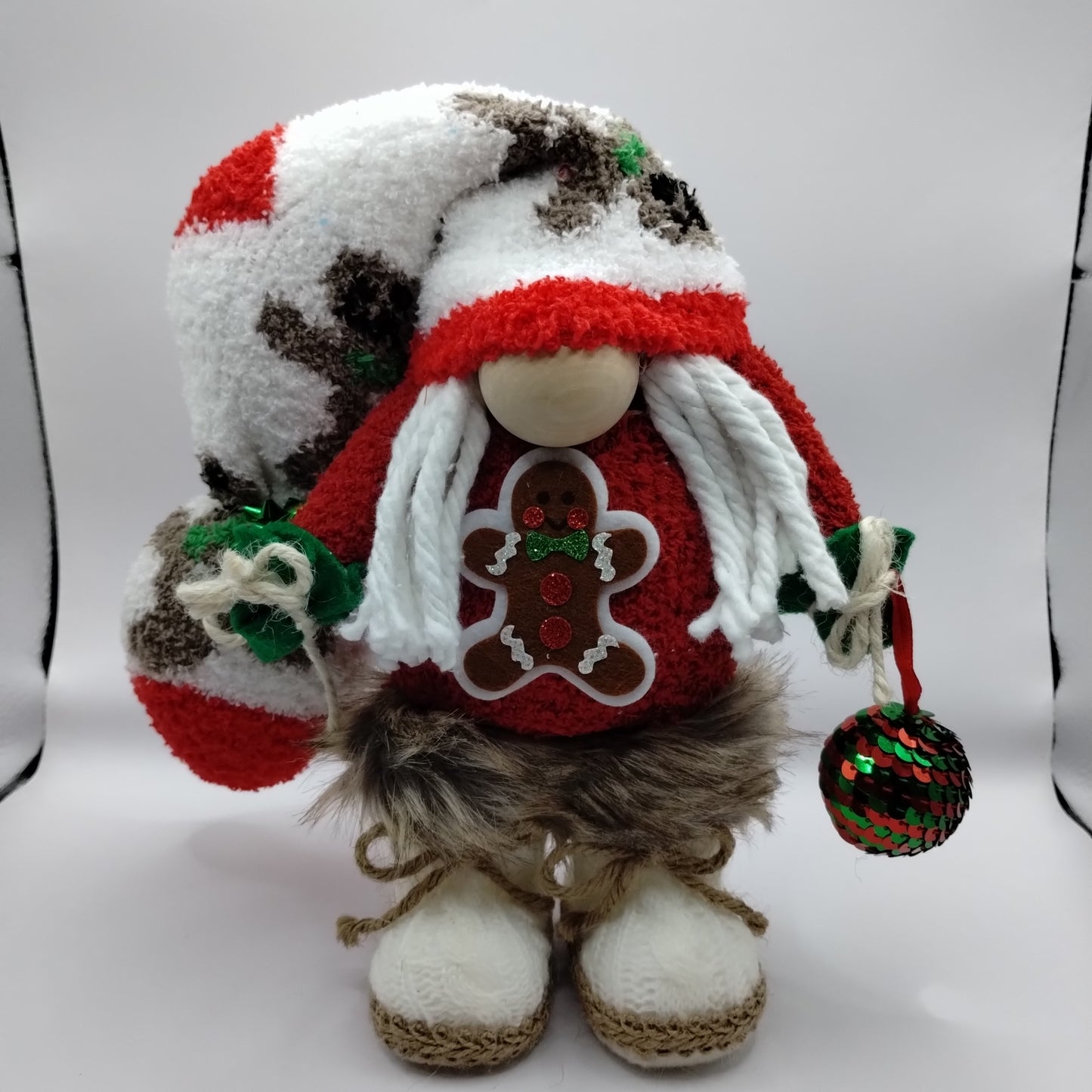 Christmas Gnome With Gingerbread Shirt