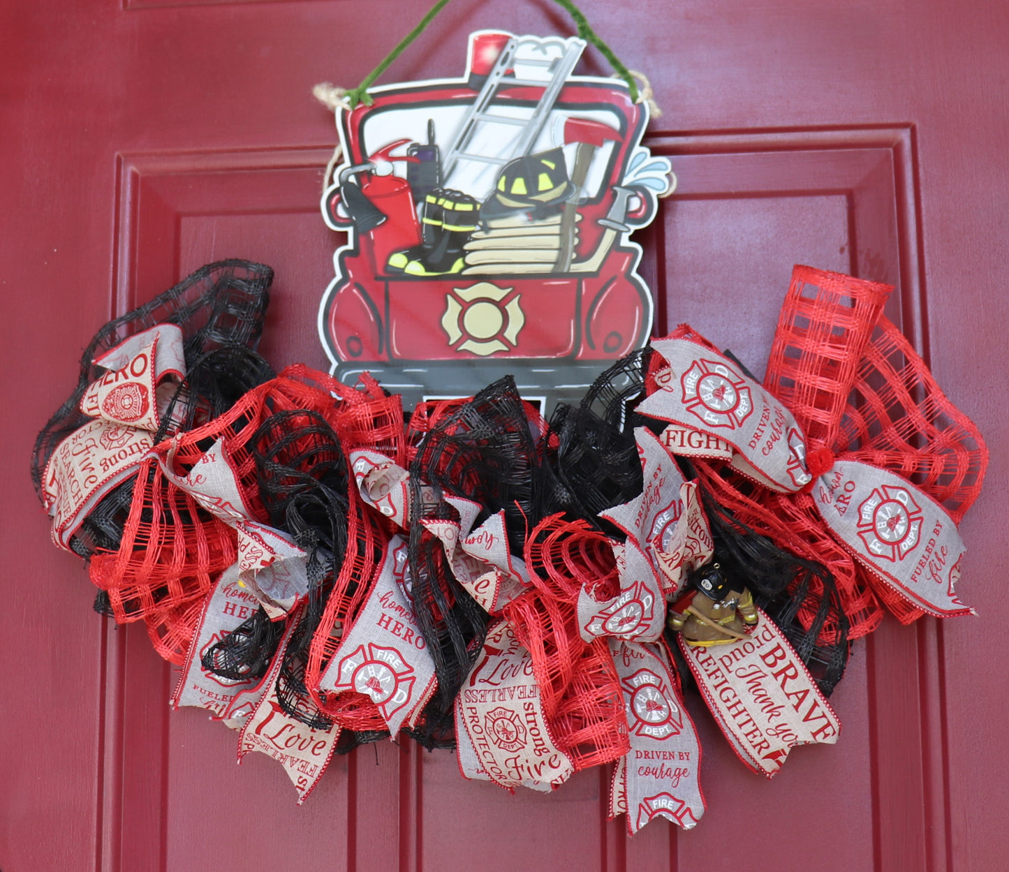 Fire Truck Wreath Rail