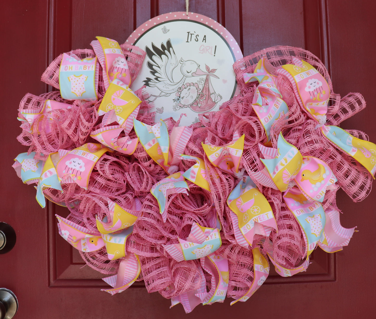 It's A Girl Wreath Rail