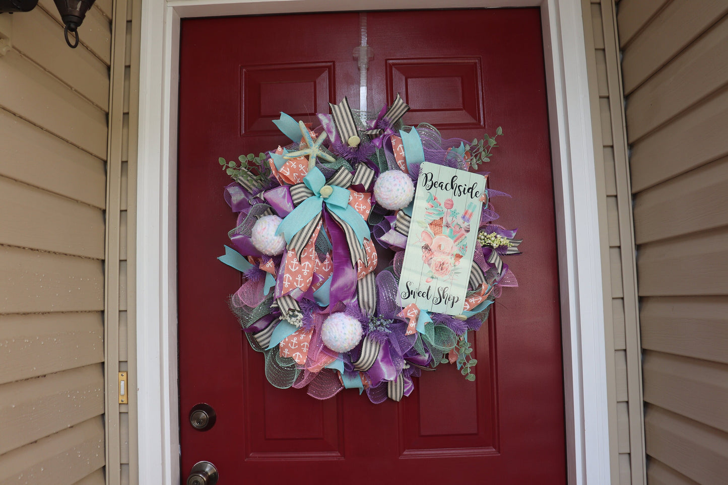 Beachside Sweet Shop - Beach Wreath, anchors, shells, starfish