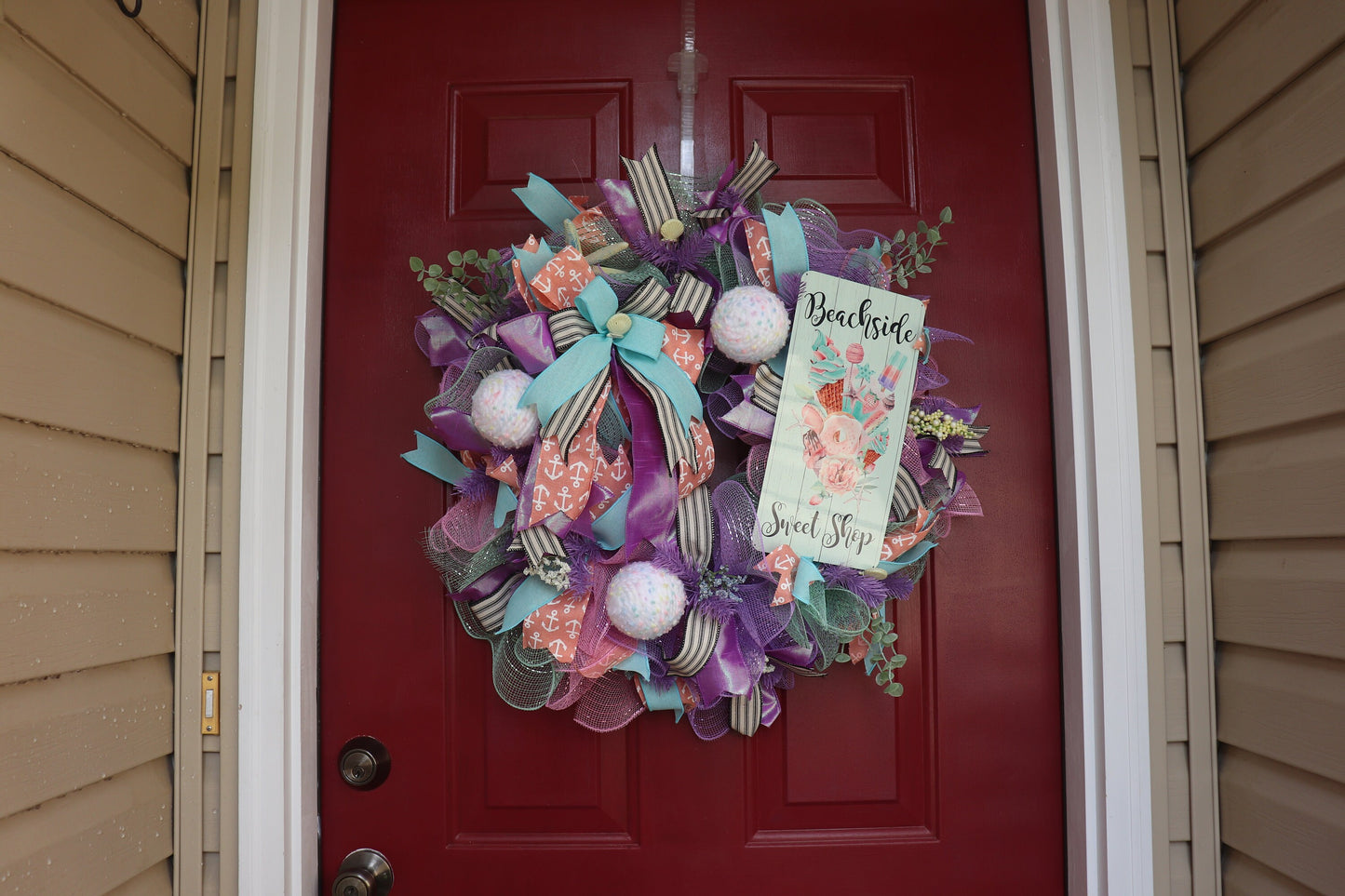 Beachside Sweet Shop - Beach Wreath, anchors, shells, starfish