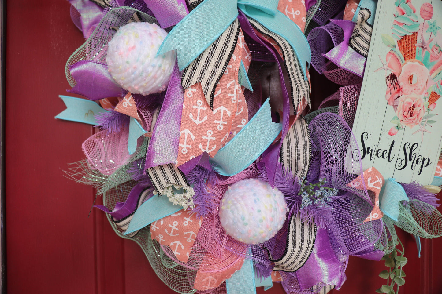 Beachside Sweet Shop - Beach Wreath, anchors, shells, starfish